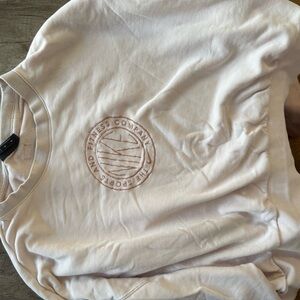 Nike Pink-Cream Sweatshirt with Embroidered Logo